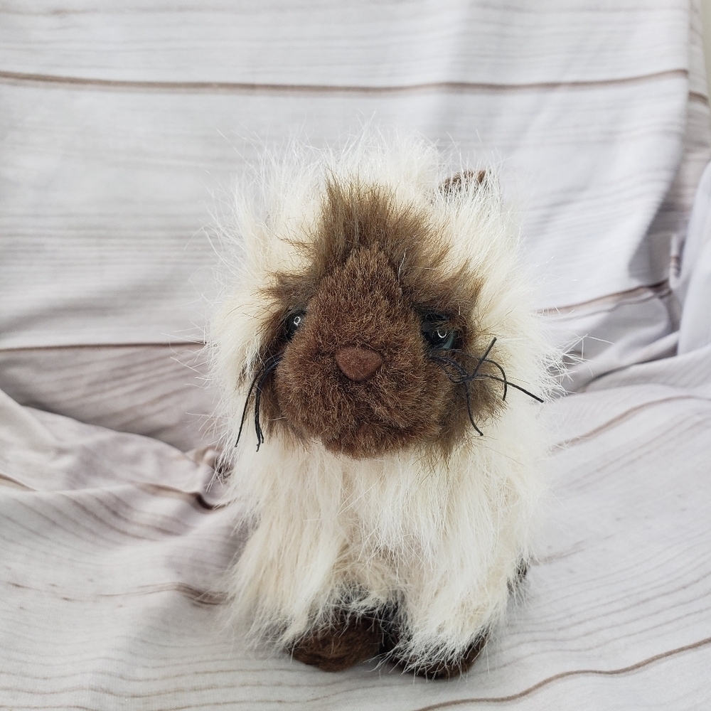 Ganz Webkinz Himalayan Fluffy Cat Plush Stuffed Toy 8 Inch HM165 No Code Tan